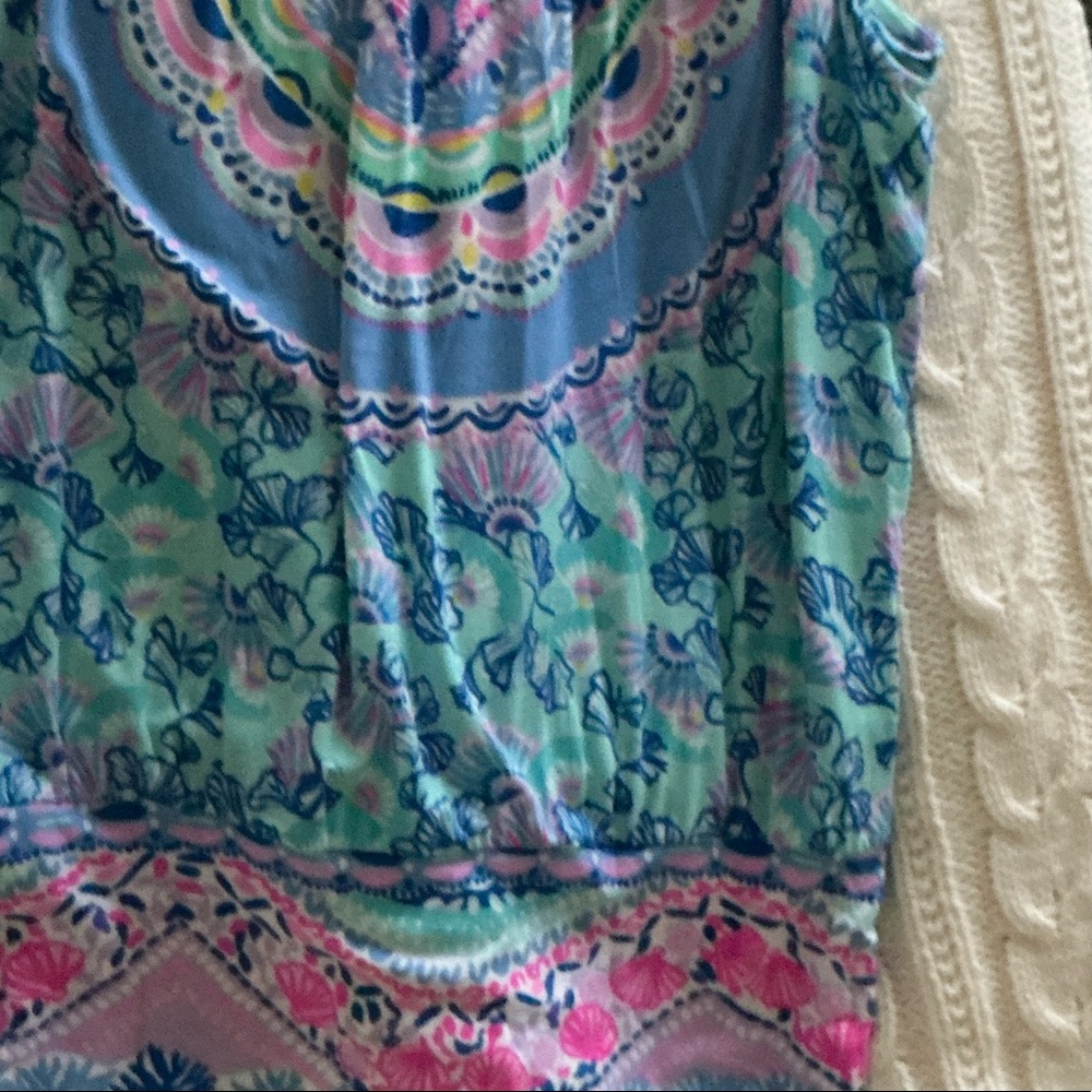 Lilly Pulitzer Pink and Blue Womens Halter - Picture 2 of 3